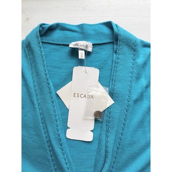 Escada Sport 100% Cashmere Sz. XL Ombré Aqua Cardigan Set- MSRP $650, NWT - Picture 3 of 16